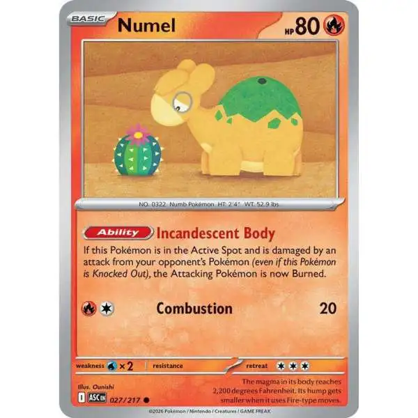 Pokemon Trading Card Game Ascended Heroes Common Numel #027