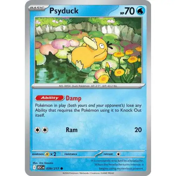 Pokemon Trading Card Game Ascended Heroes Common Psyduck #039