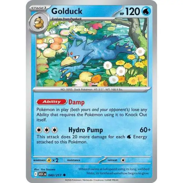 Pokemon Trading Card Game Ascended Heroes Uncommon Golduck #040
