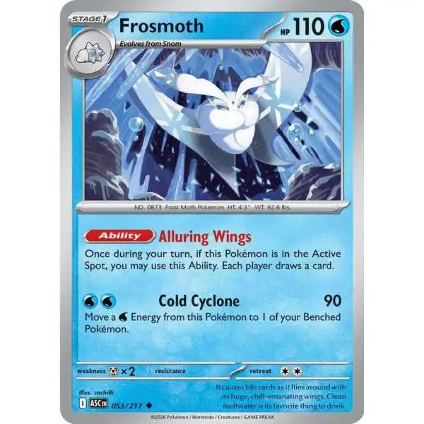 Pokemon Trading Card Game Ascended Heroes Uncommon Frosmoth #053