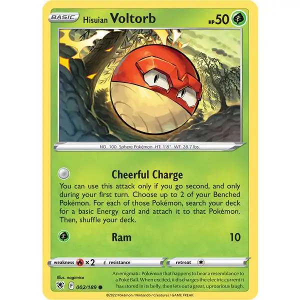 Pokemon Trading Card Game Sword & Shield Astral Radiance Common Hisuian Voltorb #2