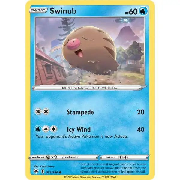 Pokemon Trading Card Game Sword & Shield Astral Radiance Common Swinub #31