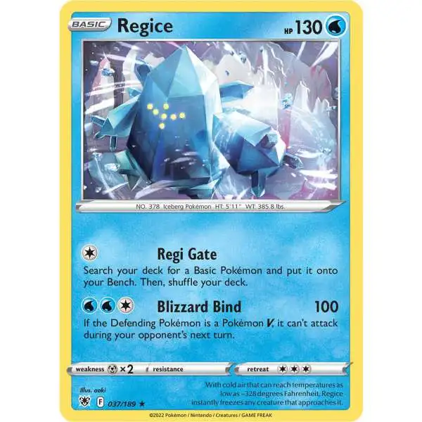 Pokemon Trading Card Game Sword & Shield Astral Radiance Rare Regice #37