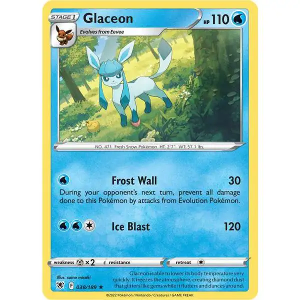 Pokemon Trading Card Game Sword & Shield Astral Radiance Rare Glaceon #38