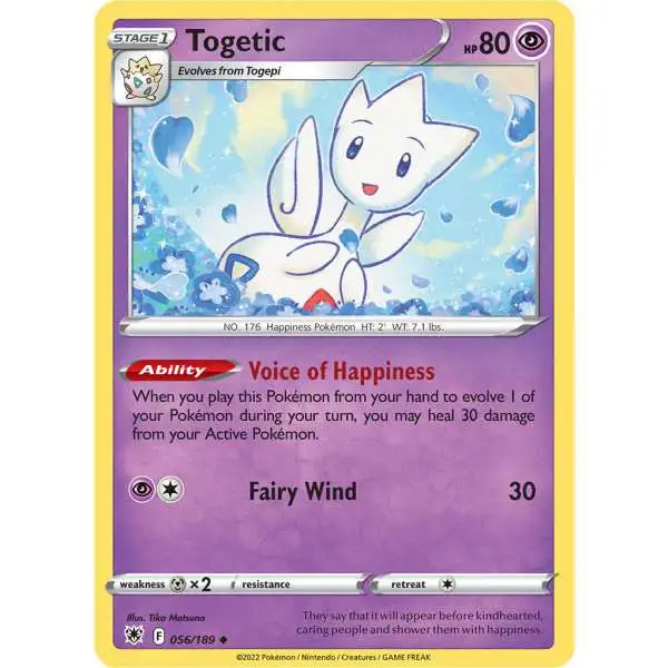 Pokemon Trading Card Game Sword & Shield Astral Radiance Uncommon Togetic #56