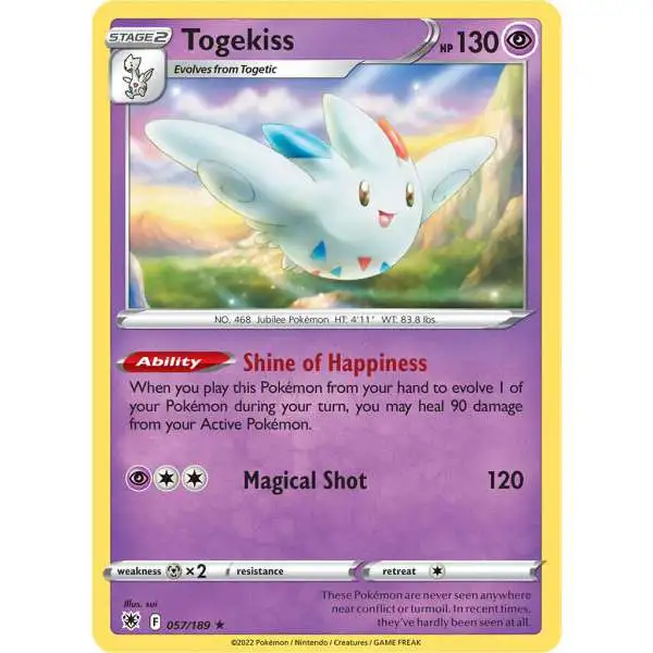 Pokemon Trading Card Game Sword & Shield Astral Radiance Rare Holo Togekiss #57