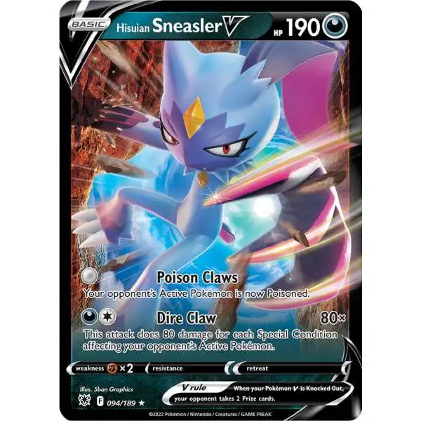Pokemon Trading Card Game Sword & Shield Astral Radiance Ultra Rare Holo Hisuian Sneasler-V #94