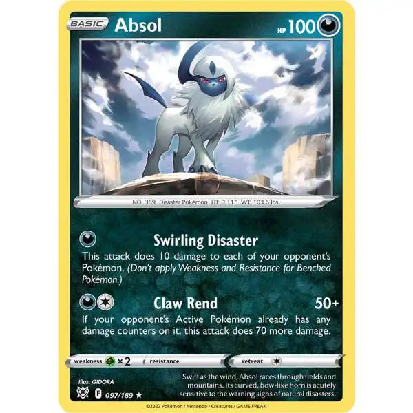 Pokemon Trading Card Game Sword & Shield Astral Radiance Rare Holo Absol #97