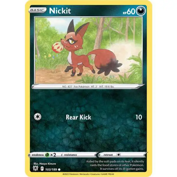 Pokemon Trading Card Game Sword & Shield Astral Radiance Common Nickit #103