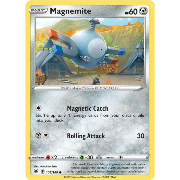 Pokemon Trading Card Game Sword & Shield Astral Radiance Common Magnemite #105