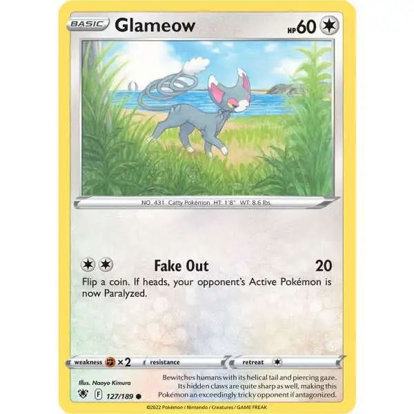Pokemon Trading Card Game Sword & Shield Astral Radiance Common Glameow #127