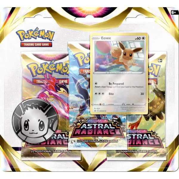 Pokemon Trading Card Game Sword & Shield Astral Radiance Eevee Special Edition [3 Booster Packs & 1 Foil Promo Card]