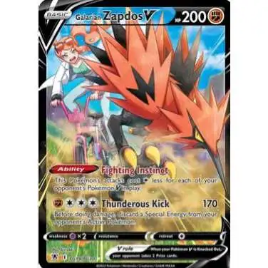Pokemon Trading Card Game Sword & Shield Astral Radiance Ultra Rare Galarian Zapdos V TG19 [Trainer Gallery]