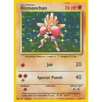 Pokemon Base Set Holo Rare Hitmonchan #7 [Lightly Played]