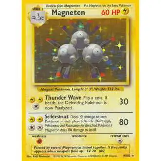 Pokemon Base Set Holo Rare Magneton #9 [Lightly Played]