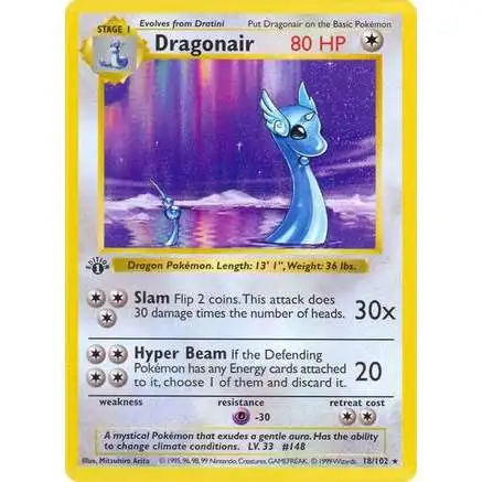 Pokemon Base Set Rare Dragonair #18 [Lightly Played]