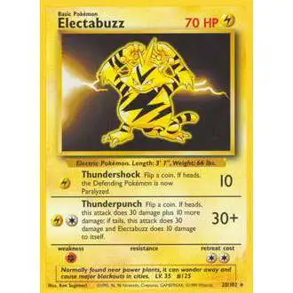 Pokemon Base Set Rare Electabuzz #20