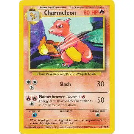 Pokemon Base Set Uncommon Charmeleon #24 [Lightly Played]