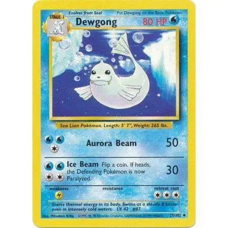 Pokemon Base Set Uncommon Dewgong #25 [Moderately Played]