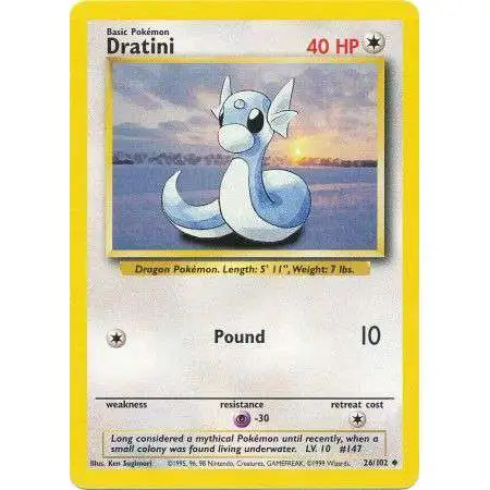 Pokemon Base Set Uncommon Dratini #26