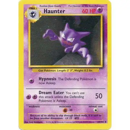 Pokemon Base Set Uncommon Haunter #29 [Moderately Played]