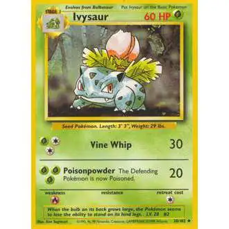 Pokemon Base Set Uncommon Ivysaur #30 [Lightly Played]
