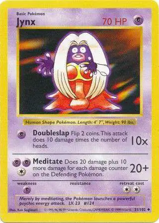 Pokemon Base Set Uncommon Jynx #31 [Shadowless]