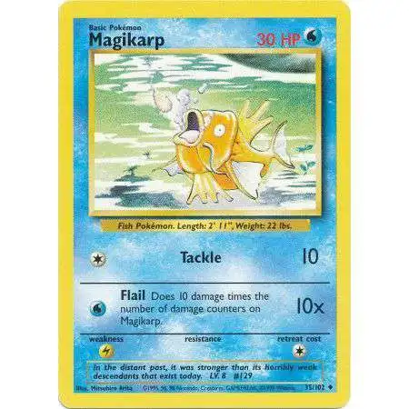 Pokemon Base Set Uncommon Magikarp #35 [Lightly Played]