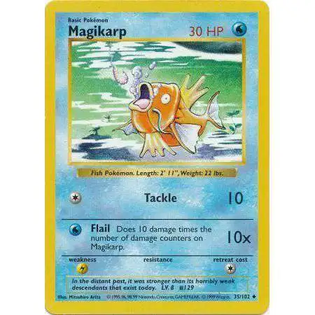 Pokemon Base Set Uncommon Magikarp #35 [Shadowless] [Moderately Played]