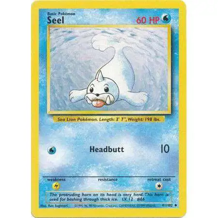 Pokemon Base Set Uncommon Seel #41 [Moderately Played]