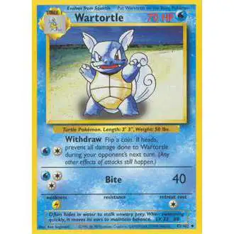 Pokemon Base Set Uncommon Wartortle #42 [Moderately Played]