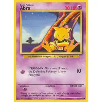 Pokemon Base Set Common Abra #43