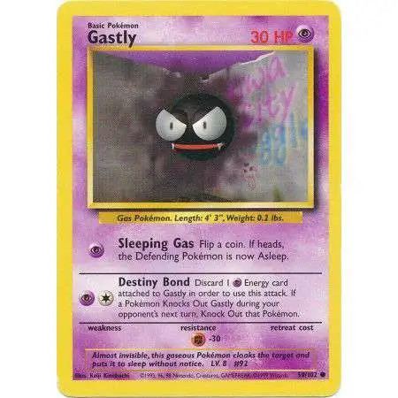 Pokemon Base Set Common Gastly #50