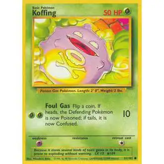Pokemon Base Set Common Koffing #51 [Lightly Played]
