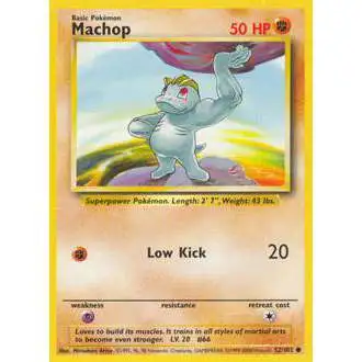 Pokemon Base Set Common Machop #52 [Damaged]
