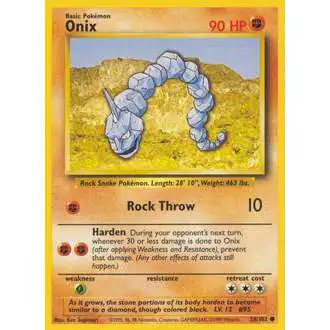 Pokemon Base Set Common Onix #56