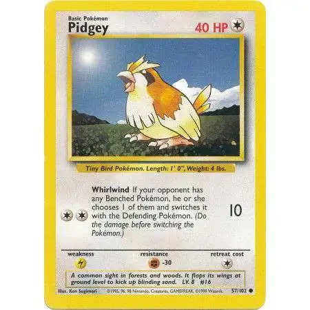 Pokemon Base Set Common Pidgey #57