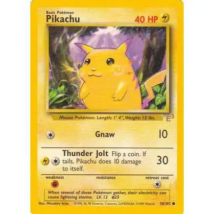 Pokemon Base Set Common Pikachu #58 [E3 Promo]
