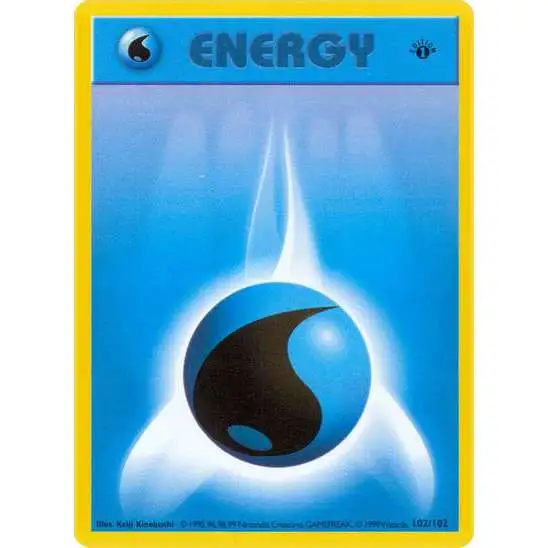 Pokemon Base Set Common Water Energy #102 [Moderately Played]
