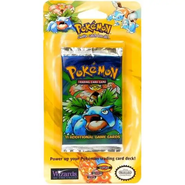 Pokemon Trading Card Game Base Set (Basic) BLISTER Booster Pack [11 Cards,  CHARIZARD Pack Cover]