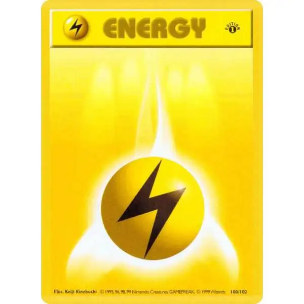 Pokemon Trading Card Game Common Basic Lightning Energy [1st Edition]