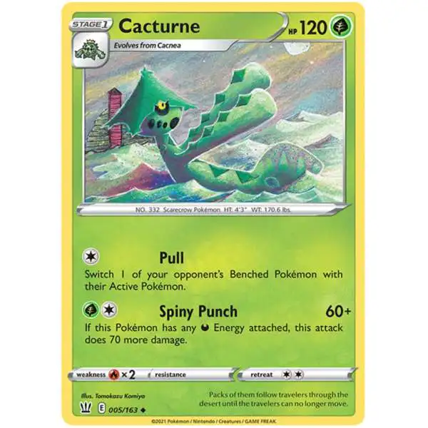 Pokemon Trading Card Game Sword & Shield Battle Styles Uncommon Cacturne #5