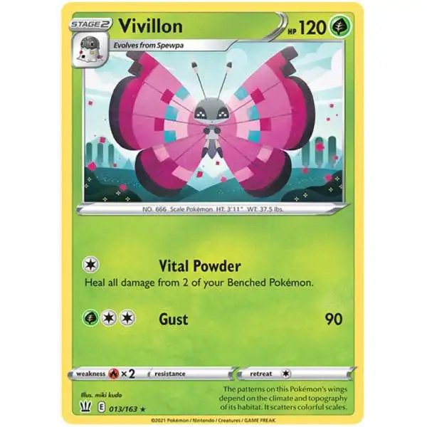 Pokemon Trading Card Game Sword & Shield Battle Styles Rare Vivillon #13