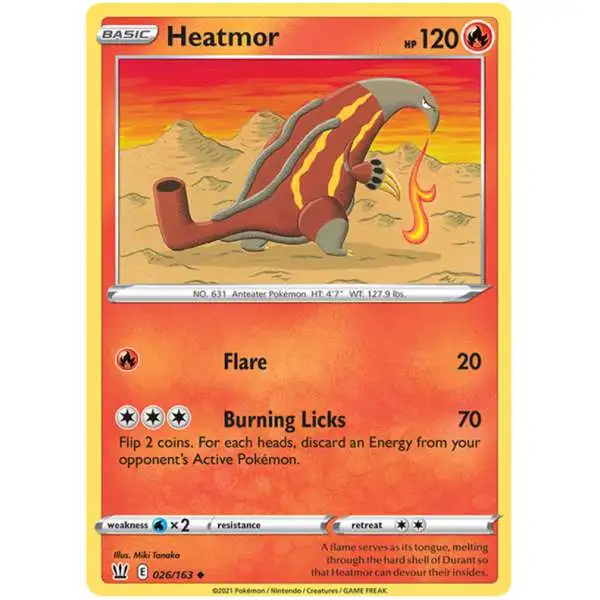 Pokemon Trading Card Game Sword & Shield Battle Styles Uncommon Heatmor #26