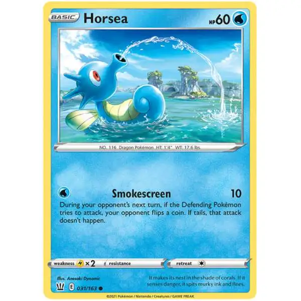 Pokemon Trading Card Game Sword & Shield Battle Styles Common Horsea #31