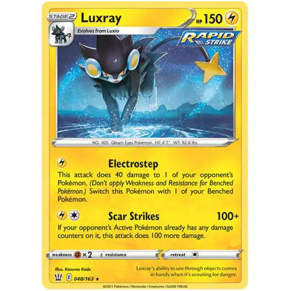 Pokemon Trading Card Game Sword & Shield Battle Styles Holo Rare Luxray #48