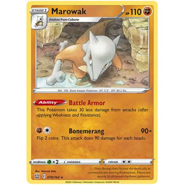 Pokemon Trading Card Game Sword & Shield Battle Styles Rare Marowak #70