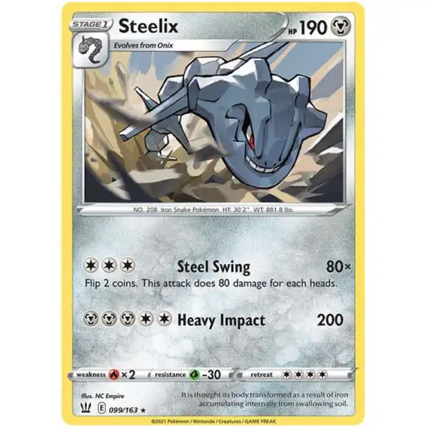 Pokemon Trading Card Game Sword & Shield Battle Styles Holo Rare Steelix #99