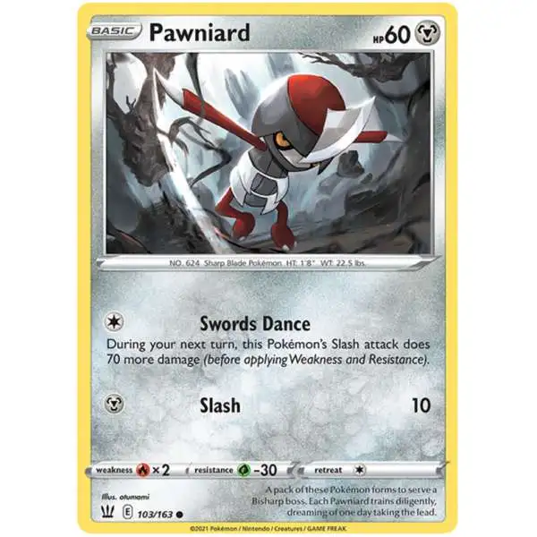 Pokemon Trading Card Game Sword & Shield Battle Styles Common Pawniard #103