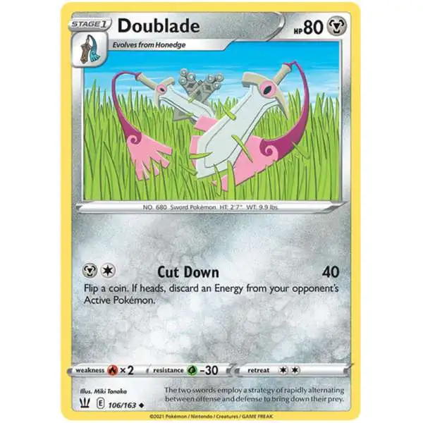 Pokemon Trading Card Game Sword & Shield Battle Styles Uncommon Doublade #106
